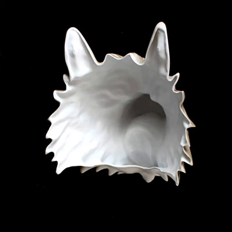 Masque Loup Gris vue de l'intérieur