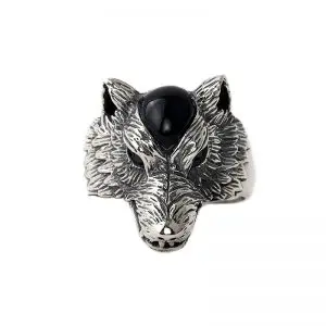 Bague Loup Homme En Argent