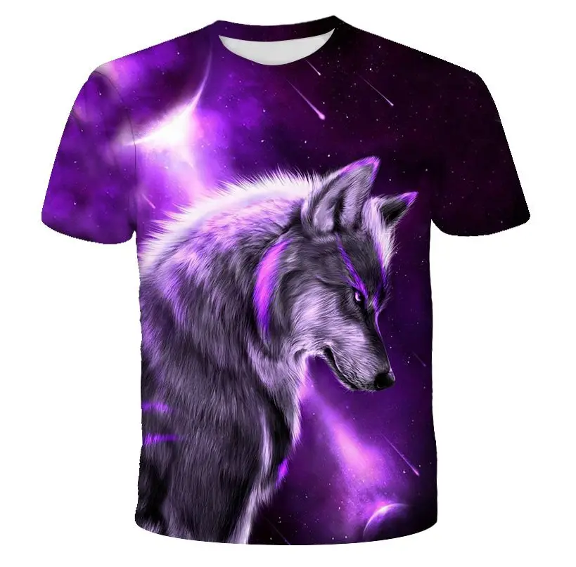 T-Shirt Loup Violet