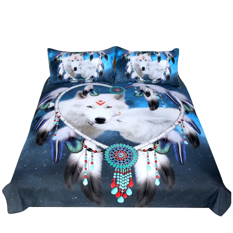 Housse de Couette Loup Attrape Rêve Blanc